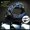 25000 LM Headlamp LED Tactical Headlight Zoomable Flashlight Torch w/Charges Camping