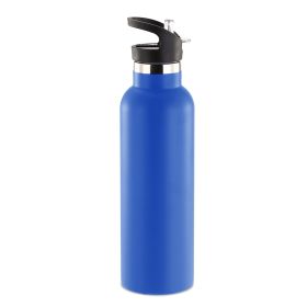 Sports Water Bottle Stainless Steel Vacuum-Insulated Drinking Cup w/ Straws Outdoor Cycling Hiking (Option: StillWaterBottle500mlBLU)