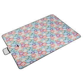 60" x 78" Waterproof Picnic Blanket Handy Mat with Strap Foldable Camping Rug for Camping Hiking Grass Travelling (Option: WPPicnicBlanketGreenFloral)