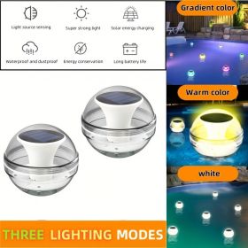 Swimming Pool Lights Solar Floating Light with Multi-Color LED Waterproof Outdoor Garden Lights 6pcs (Quantities: 2 PCS)