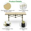 Folding Camping Table Portable Lightweight Carbon Steel Roll-up Picnic BBQ Desk with Carry Bag Heavy Duty for Outdoor Beach Backyard Party Patio Campi
